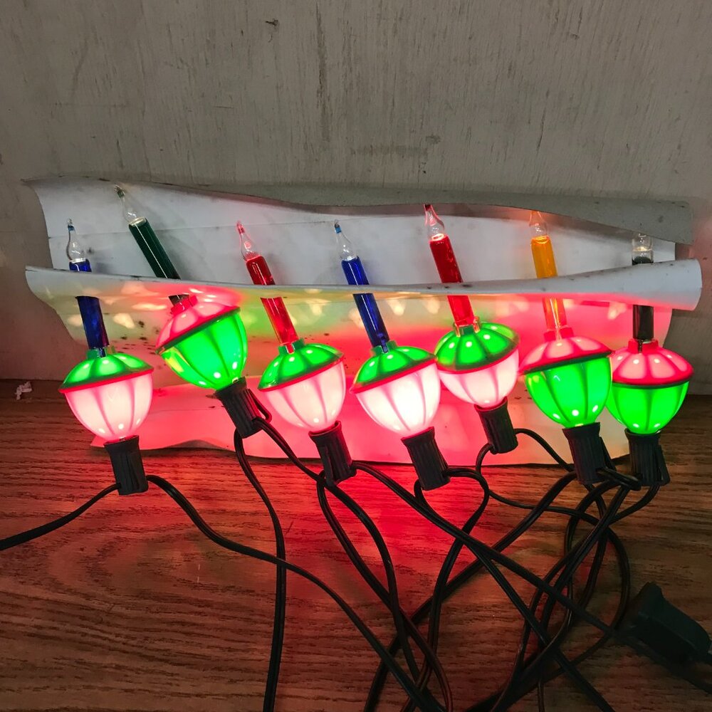 Vintage Bubble Christmas lights. 7 Bubble lights Grandma